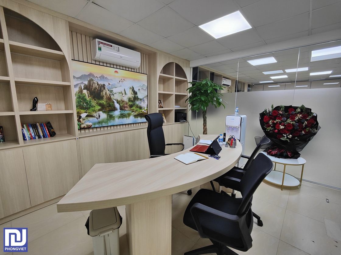 Thiết kế thi công nội thất văn phòng công ty TNHH sản xuất và thương mại Trần Lê